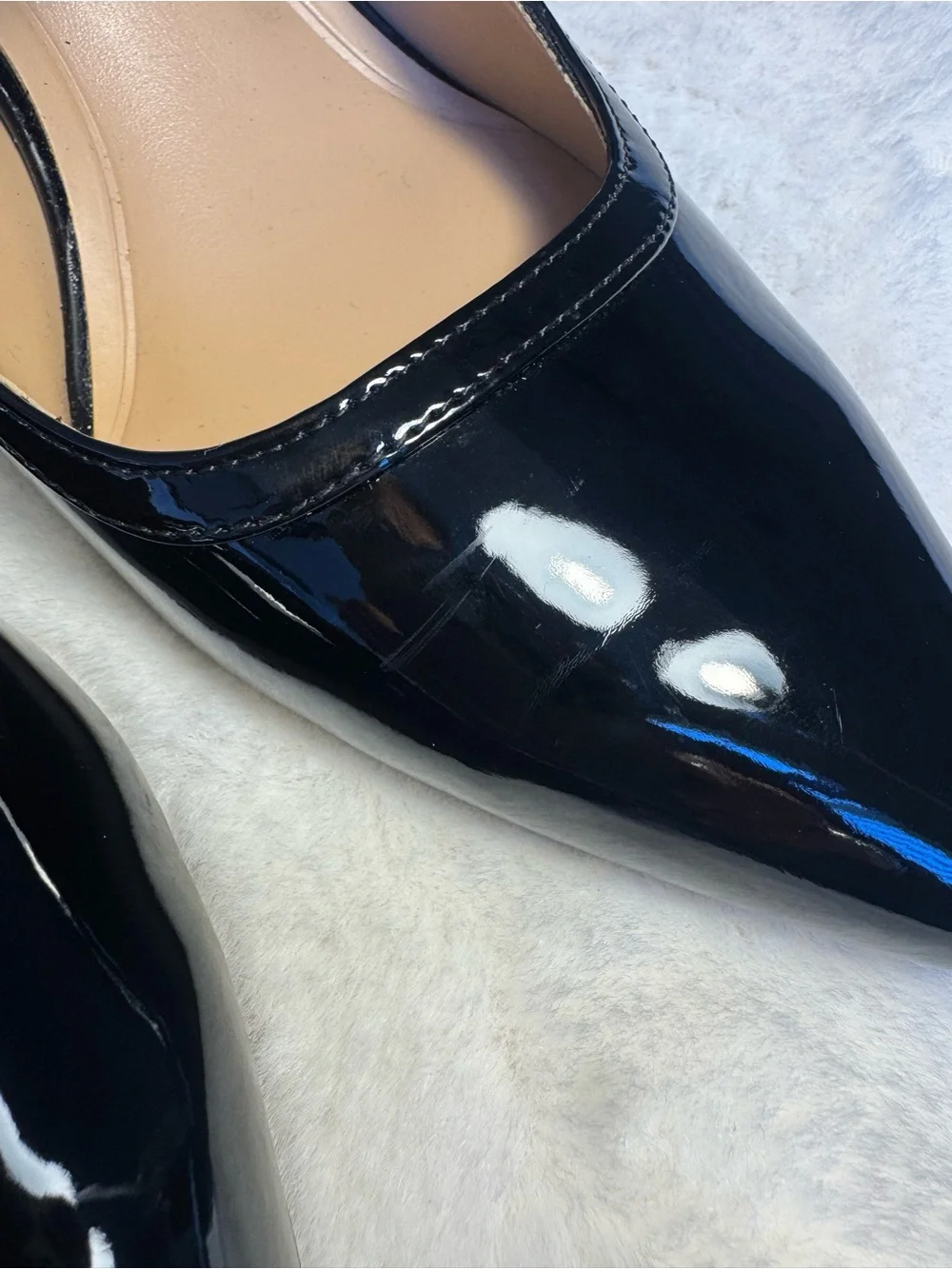 Kelly & Katie Black Patent Slingback Pointed Toe 3” Heel Size 11 - Picture 2 of 7